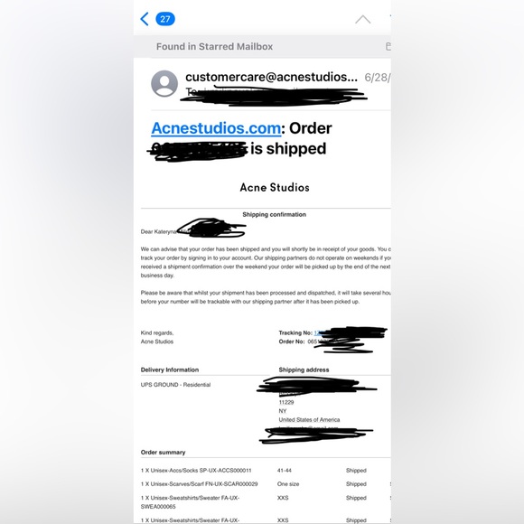 Acne studios scarf 250cm * 28cm new - Picture 5 of 5